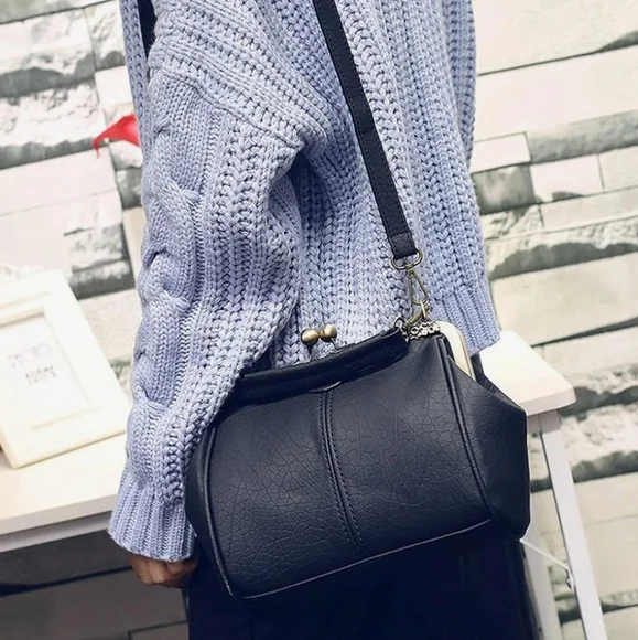 ROUROU Retro Hollow Handbag for Women Leather Shoulder Bag Evening Clutch Bag - Picture 2 of 16